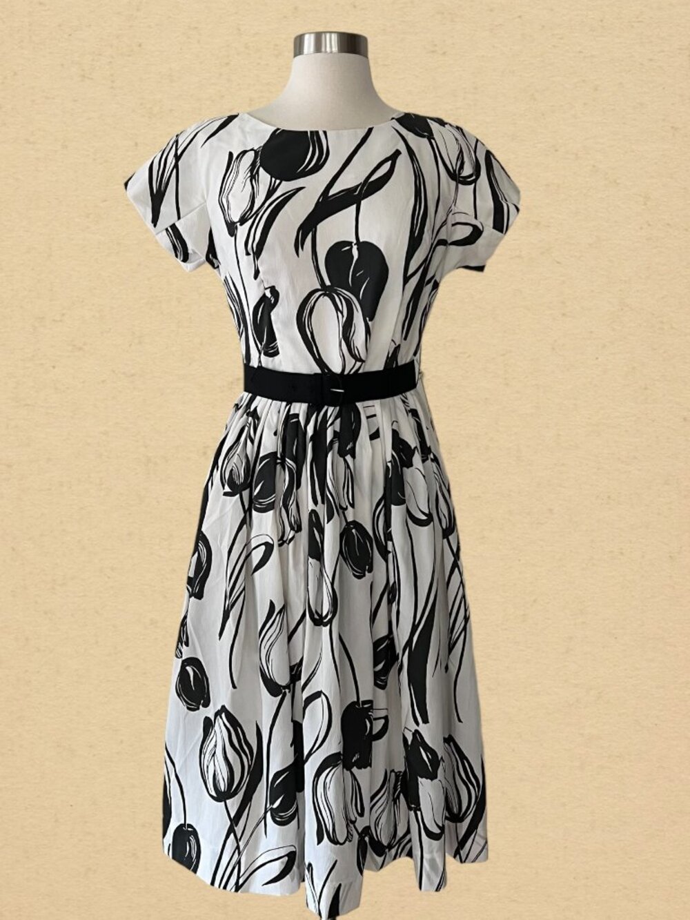 Deadstock Vintage 60s Floral Dress Size XS